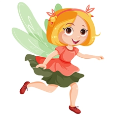 Green Wing Fairy Girl Cutout
